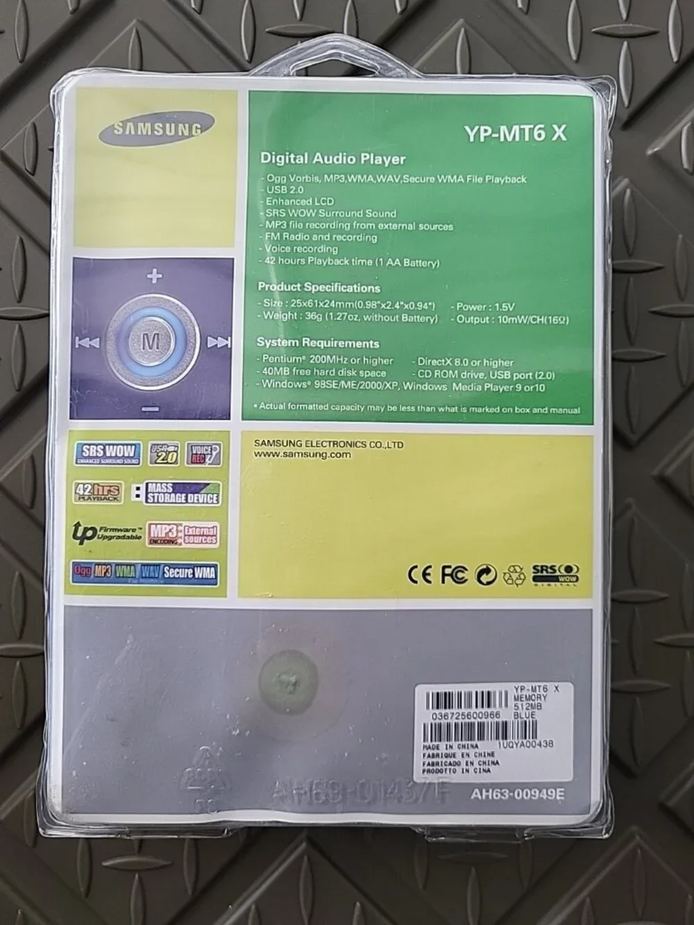 Samsung YP-MT6 X 512MB MP3 Player Retro Digital Audio Brand NEW FACTORY SEALED